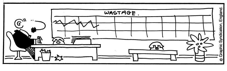 Ironic chart of wastage