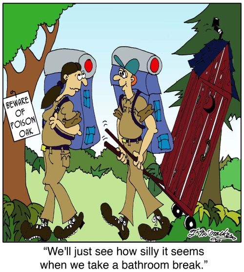 'We'll just see how silly it seems when we take a bathroom break.'
