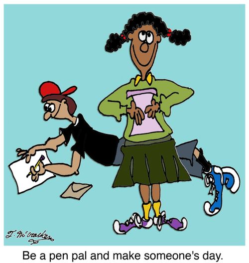Be a pen pal and make someone's day.