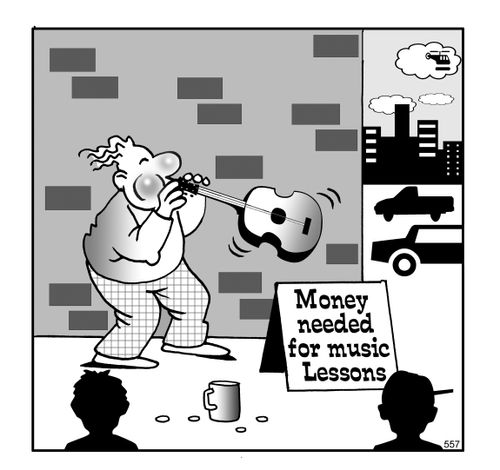 Money needed for music lessons.