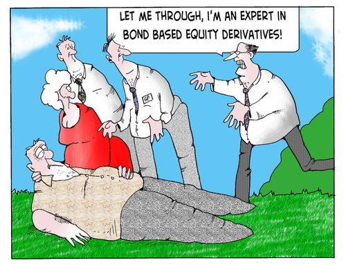 Who will run a privatised NHS: 'Let me through, I'm an expert in bond based equity derivatives.'