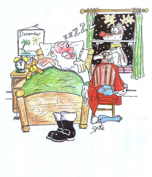 Time to get up, Santa!