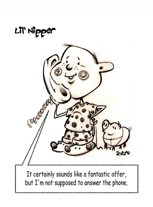 'It certainly sounds like a fantastic offer, but I'm not supposed to answer the phone.'