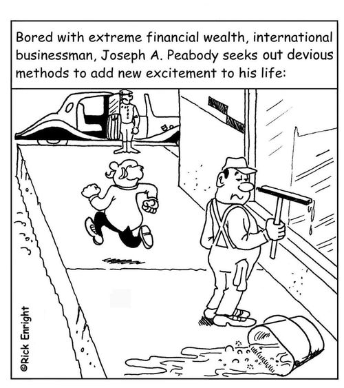 Wealthy businessman seeks out devious methods to add new excitement to his life