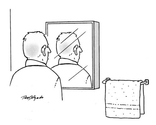 Man in the mirror.