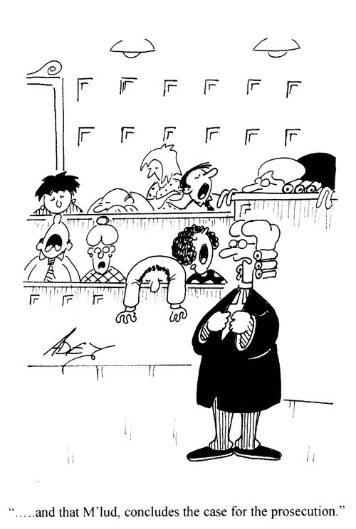 '...and that M'tud, concludes the case for the prosecution.'
