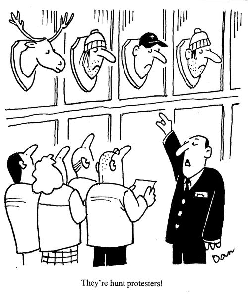 "They're hunt protestors!"