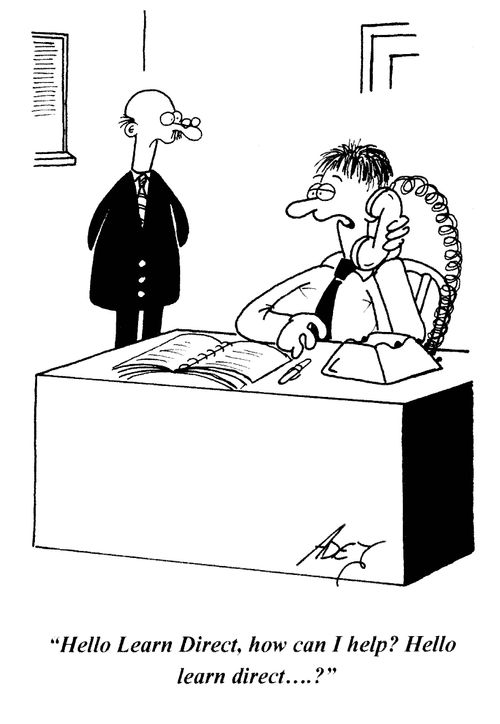 'Hello, Learn Direct, how can I help? Hello, Learn Direct...'