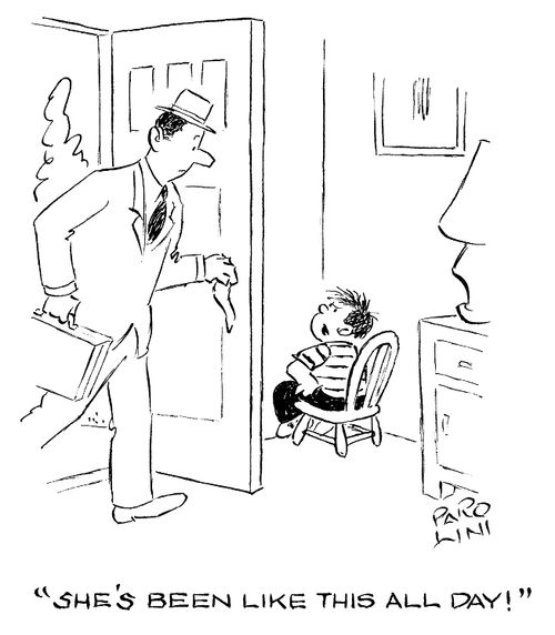 'She's been like this all day!'