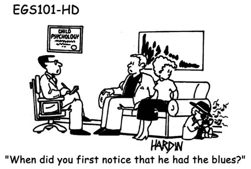 "When did you first notice that he had the blues?"
