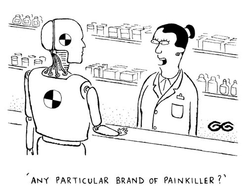 'Any particular brand of painkiller?'