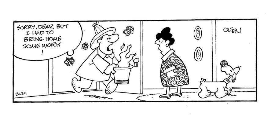 'Sorry, dear, but I had to bring home some work!'