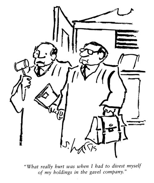 'What really hurt was when I had to divest myself of my holdings in the gavel company.'