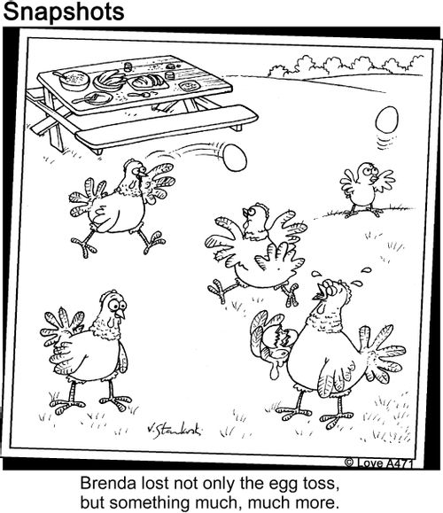 Brenda lost not only the egg toss, but something much, much more.