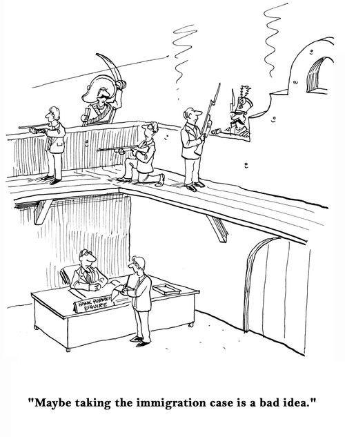 'Maybe taking the immigration case is a bad idea.'