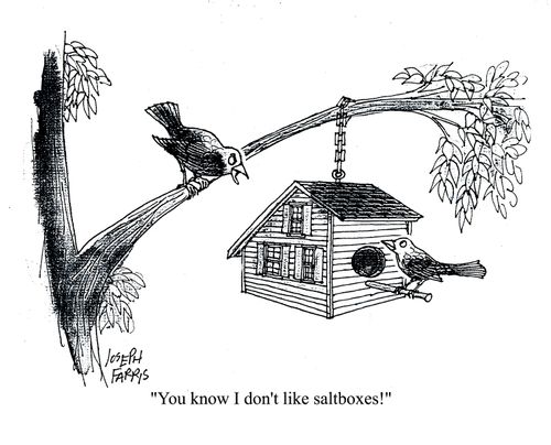'You know I don't like saltboxes!'