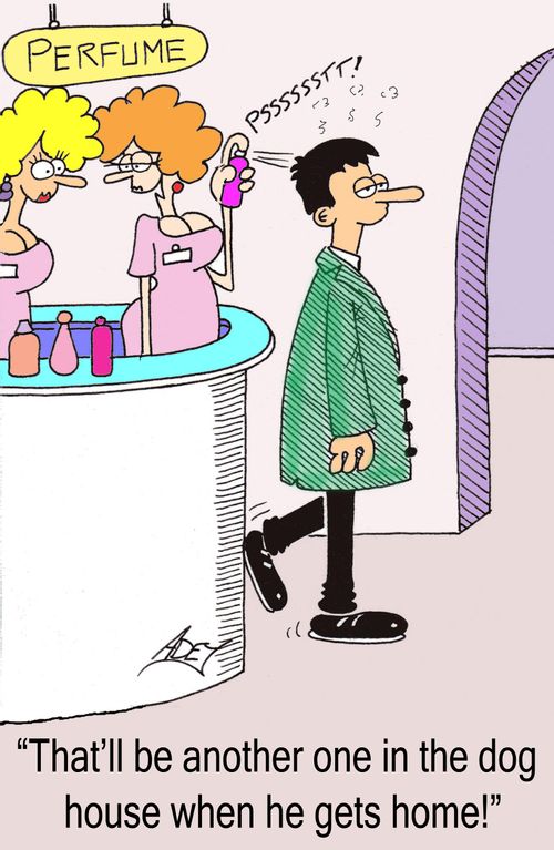 "That'll be another one in the dog house when he gets home!"