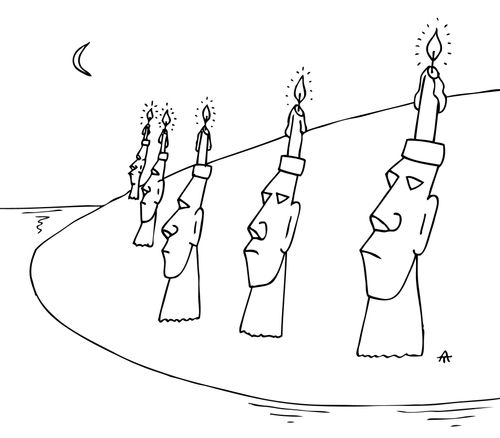Easter Island Candles.