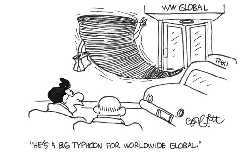 "He's a big typhoon for worldwide global."