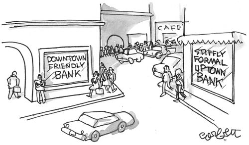 Friendly bank/Formal bank.
