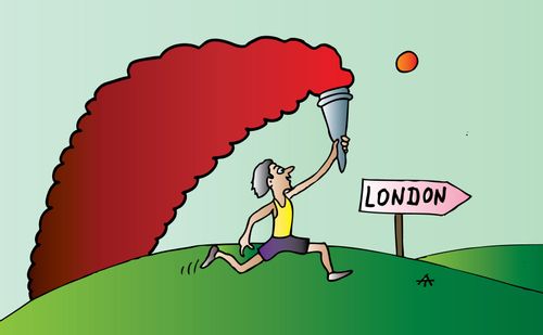 The Olympic Torch.