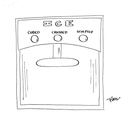 Ice Maker.  Ice maker offers different types of ice.