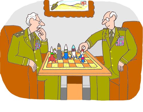 Generals play chess using tiny missiles.