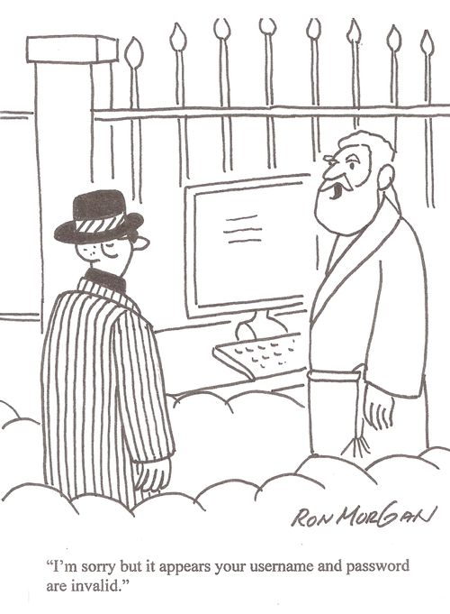 Gangster doesn't have proper password for Heaven.