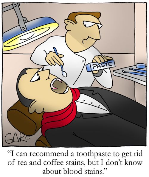 I can recommend a toothpaste to get rid of stains, but I don't know about blood stains.