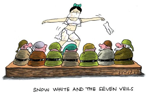 Snow White and the seven veils.