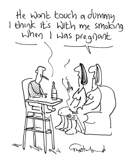'He won't touch a dummy. I think it's with me smoking when I was pregnant.'