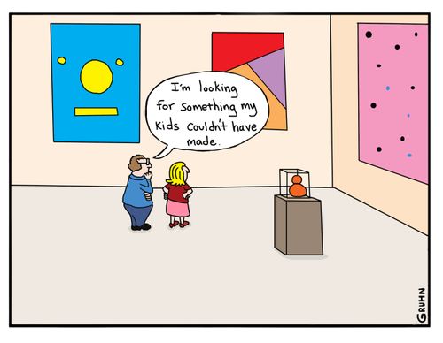 Art Gallery: 'I am looking for something my kid couldn't have made.'