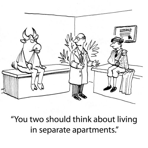'You two should think about living in separate apartments.'