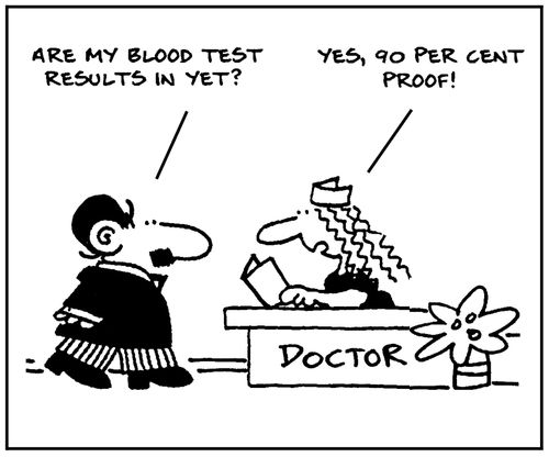 'Are my blood test results in yet?'