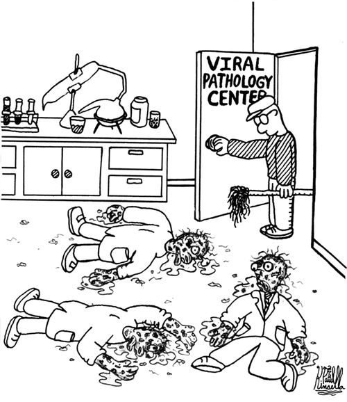 Viral Pathology Center (janitor finding three dead bodies)