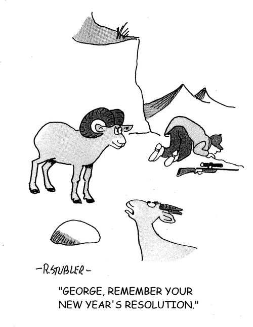 'George,remember your New Year's resolution.'