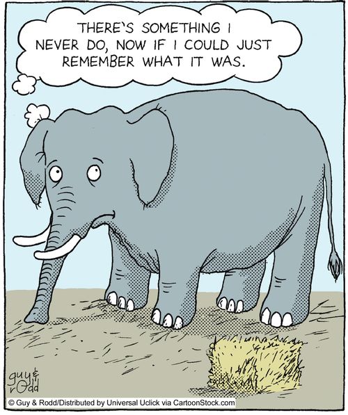'There's something I never do, now if I could just remember what it was.'