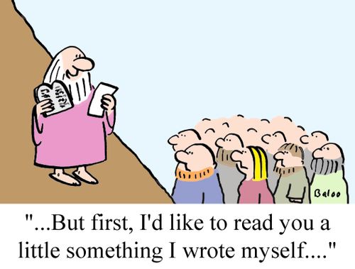 '...But first, I'd like to read you a little something I wrote myself....'