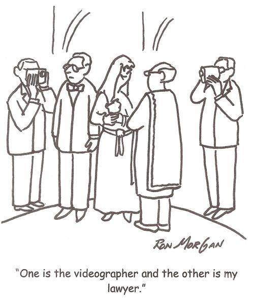 'One is the videographer and the other is my lawyer.'