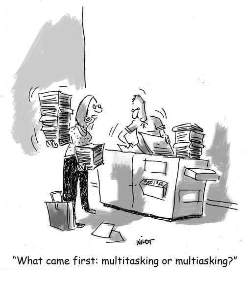 'What came first: multitasking or multiasking?'