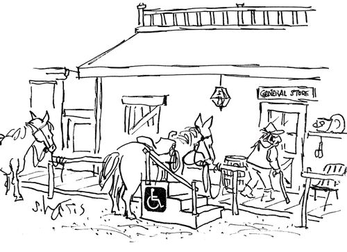 Disabled Parking Space in the Wild West.