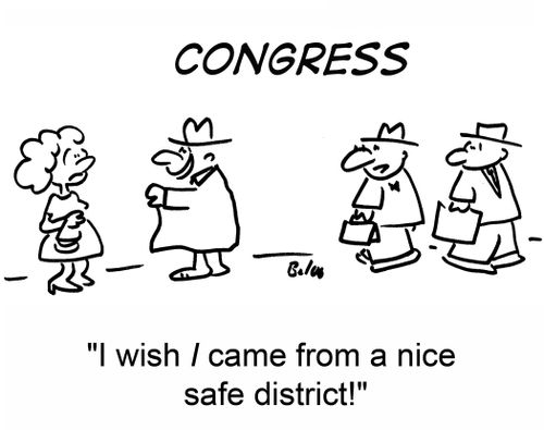 'I wish I came from a nice safe district!'