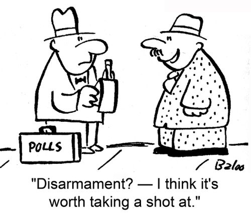 'Disarmament? — I think it's worth taking a shot at.'