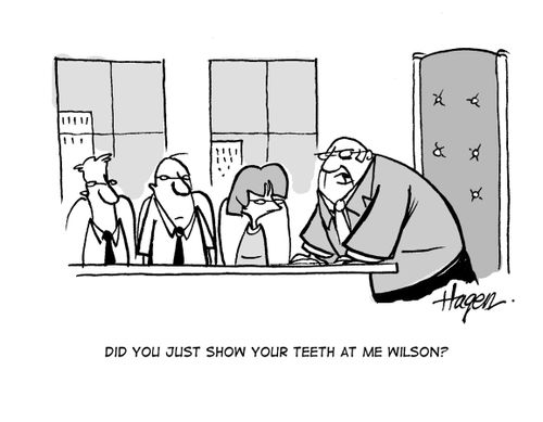 'Did you just show your teeth at me Wilson?'