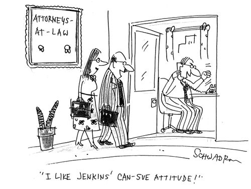 I like Jenkins' can-sue attitude!