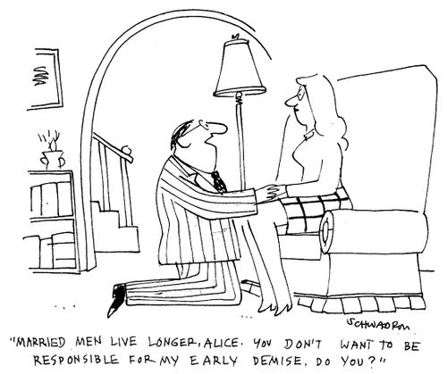 Married men live longer, Alice. You don't want to be responsible for my early demise, do you?