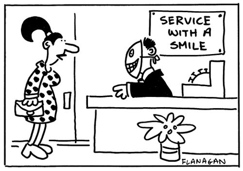 Service with a smile.