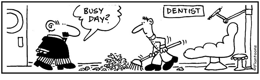 'Busy day?' 