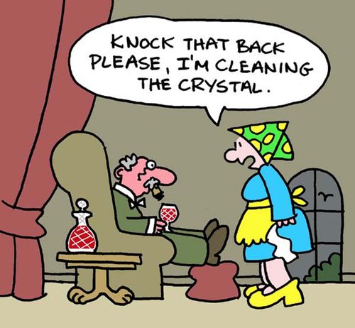 Knock that back please, I'm cleaning the crystal.