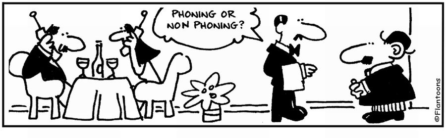 'Phoning or non phoning?' 